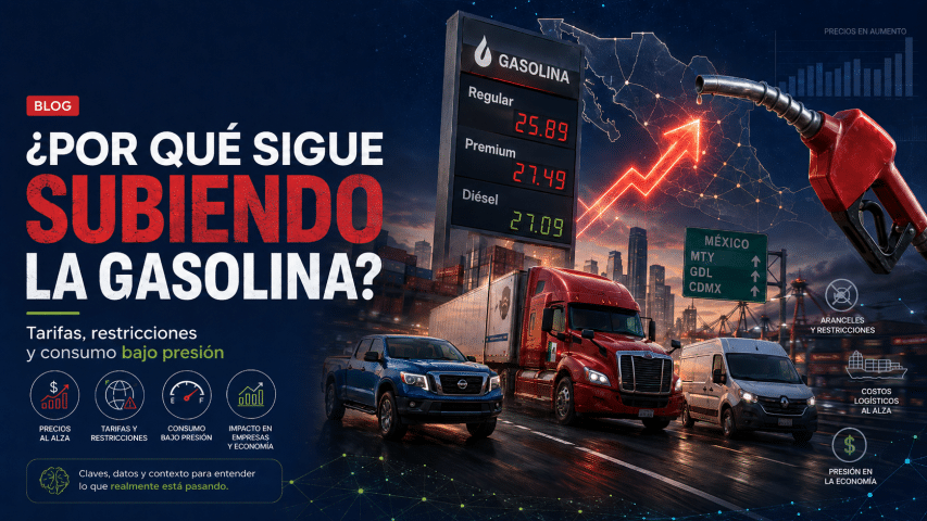 Descubre por qué sigue aumentando la gasolina en México, cómo influyen tarifas, restricciones y costos globales, y qué pueden hacer las empresas para reducir su impacto.