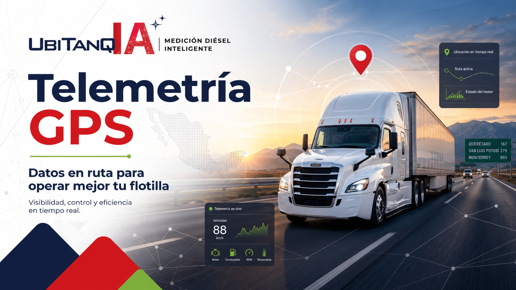 Telemetría GPS en flotillas: qué es, cómo funciona y cómo ayuda a controlar diésel, rutas y operación en México