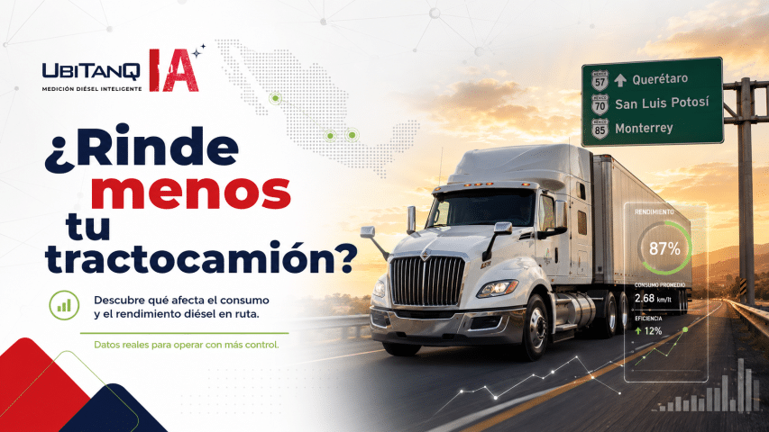 Rendimiento diésel tractocamión: cómo calcularlo, qué lo afecta y cómo mejorarlo con telemetría GPS e Inteligencia Artificial