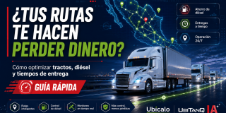 Optimiza rutas de transporte con datos reales: controla diésel, reduce pérdidas, mejora entregas y gestiona tractos con telemetría, GPS y UBITANQ IA.